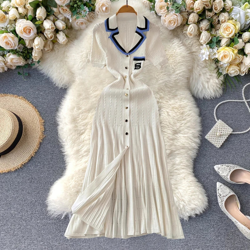 Knitted Golf Day Race Day Dress