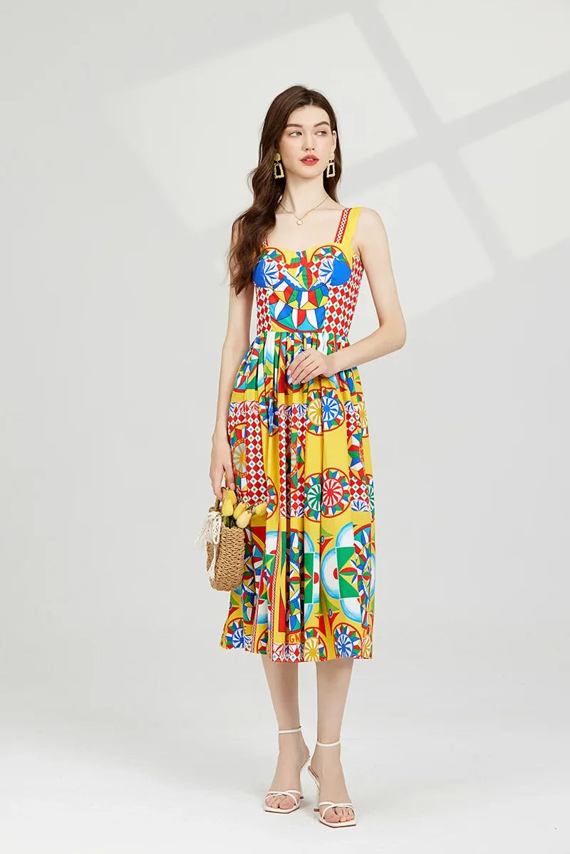 Dolce Geometric Waist Cinched