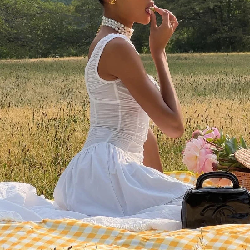 Square Neck Summer Midi