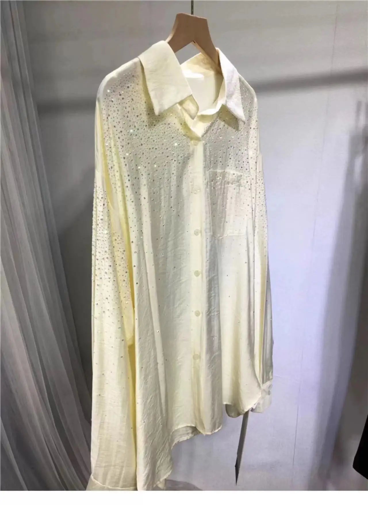 Luxury Sequined Party Chiffon shirt