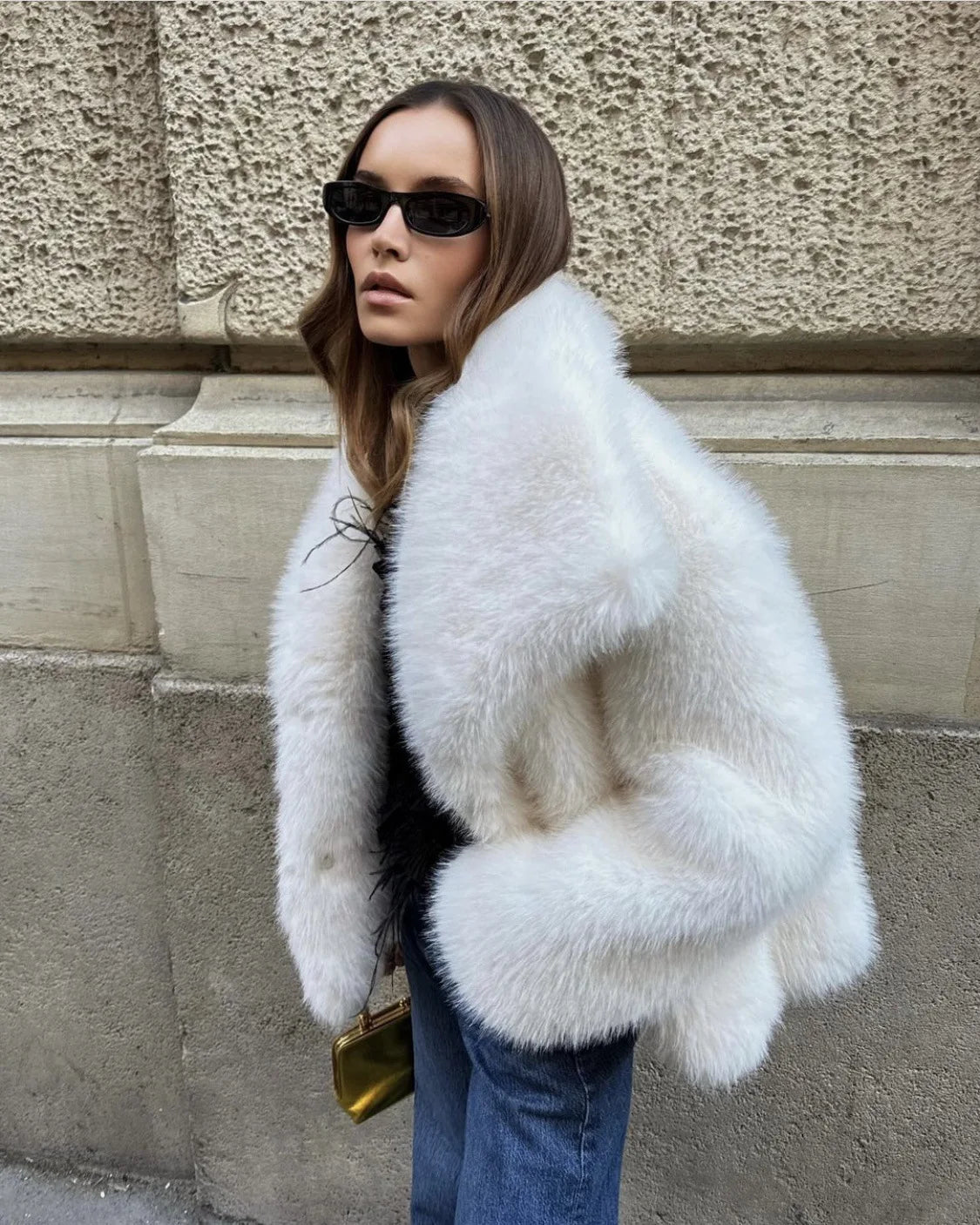 Luxury faux Fur Jacket