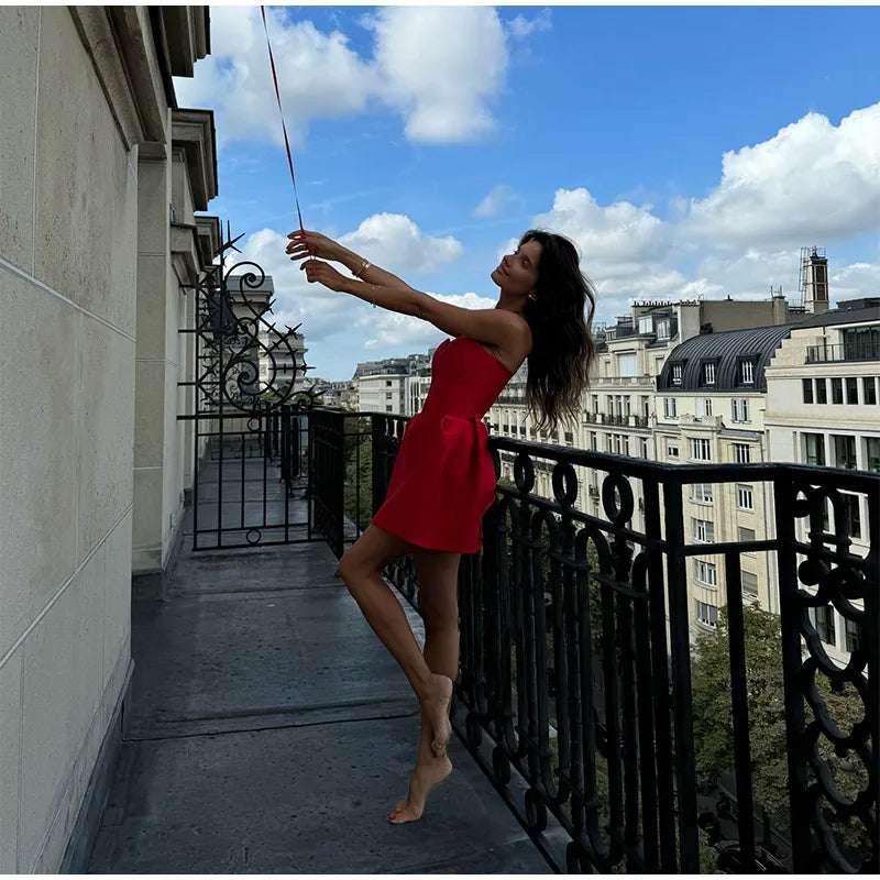 Red Bodycon Strapless
