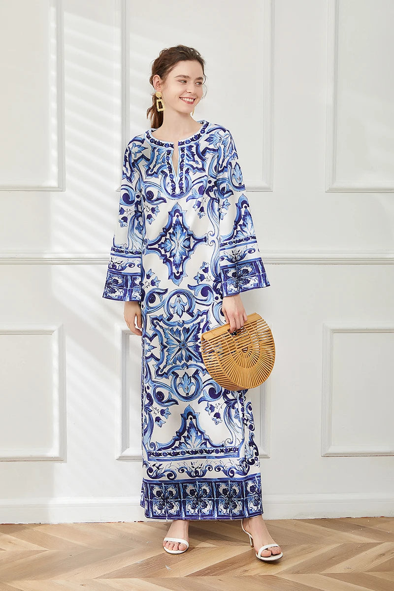 Blue white Porcelain Print
