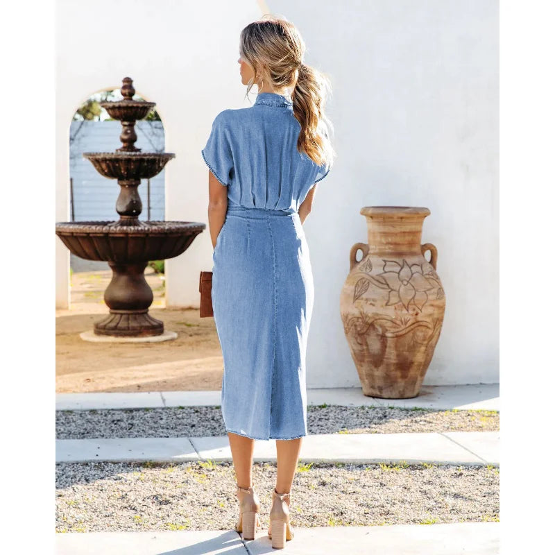 Denim Shirt Dress Women Steve M