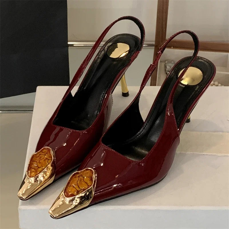 Designer heels Inlay Diamonds