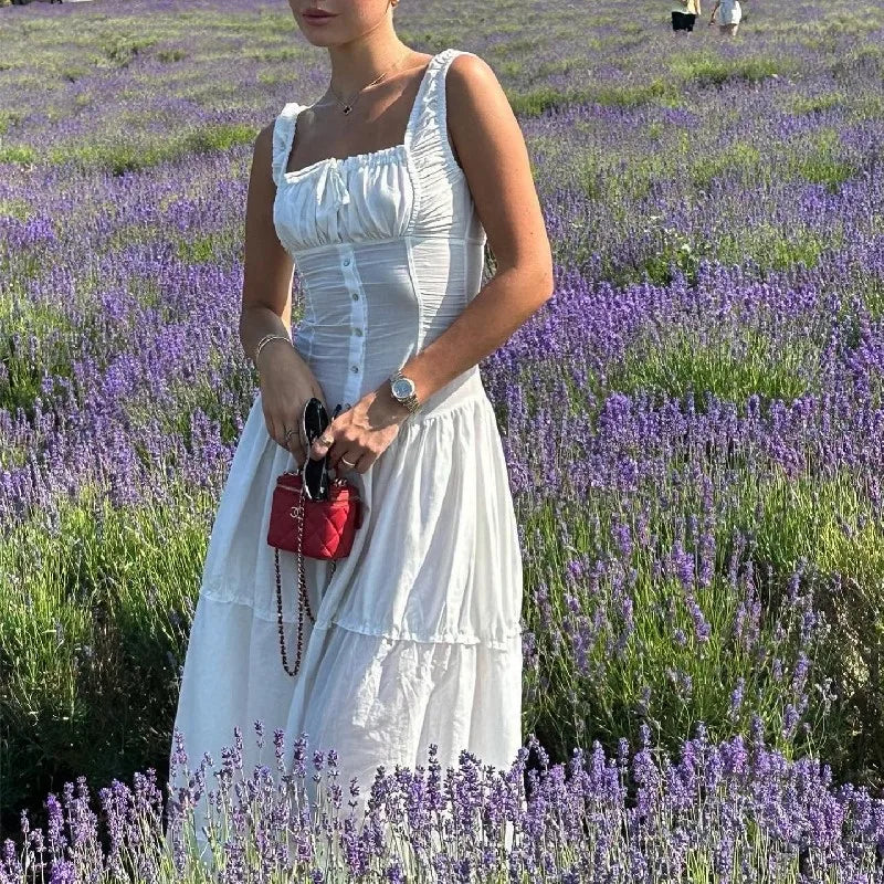 Square Neck Summer Midi