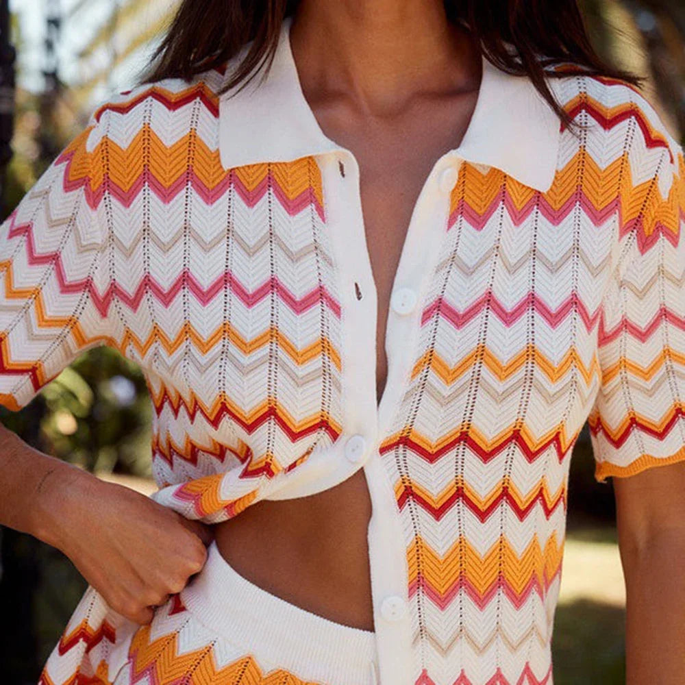 1 Knit Summer zig zag pattern set