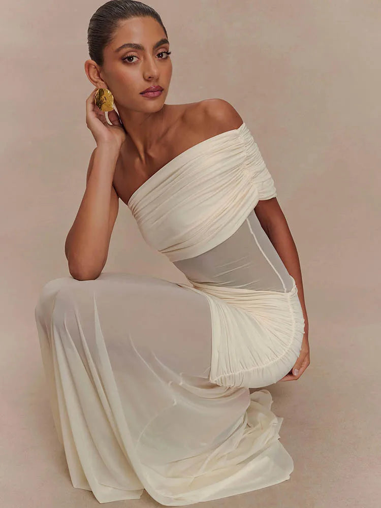 Off-shoulder Strapless Party Long Dress