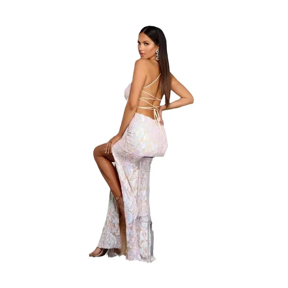 Glitter Sexy Gown Dress