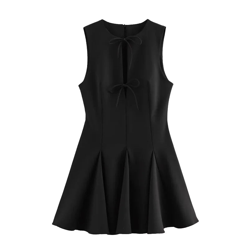 Summer short dress with knot