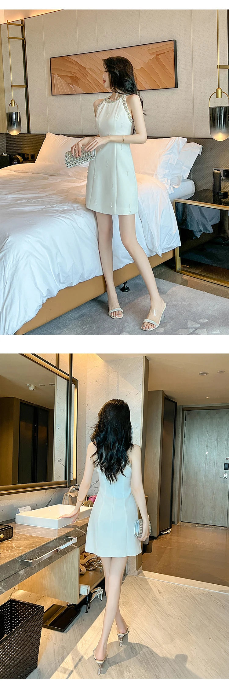 Embellished Mini Short Dress