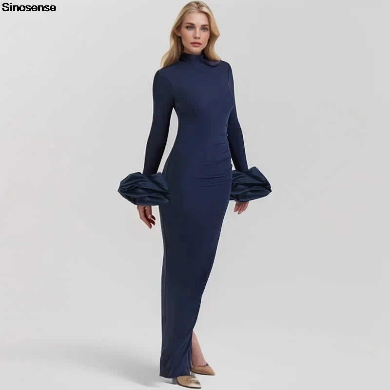 Ruffle full Sleeve Cocktail