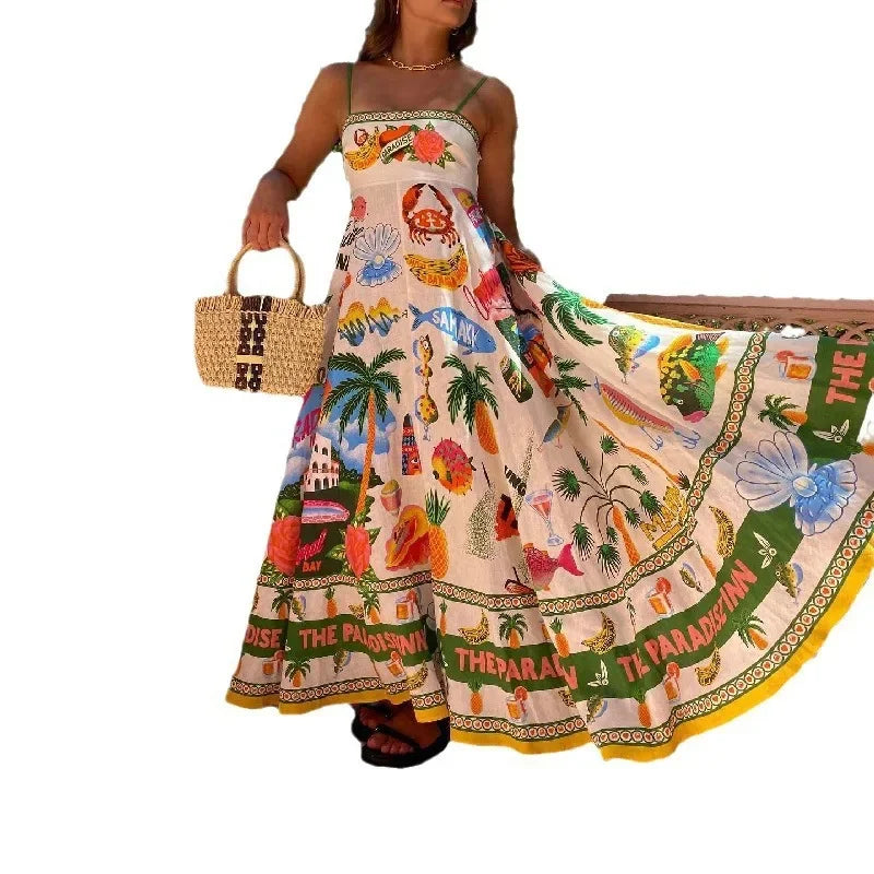 New Hot Sale of the Season – Printed Linen Maxi Dress (in 9 Colors)