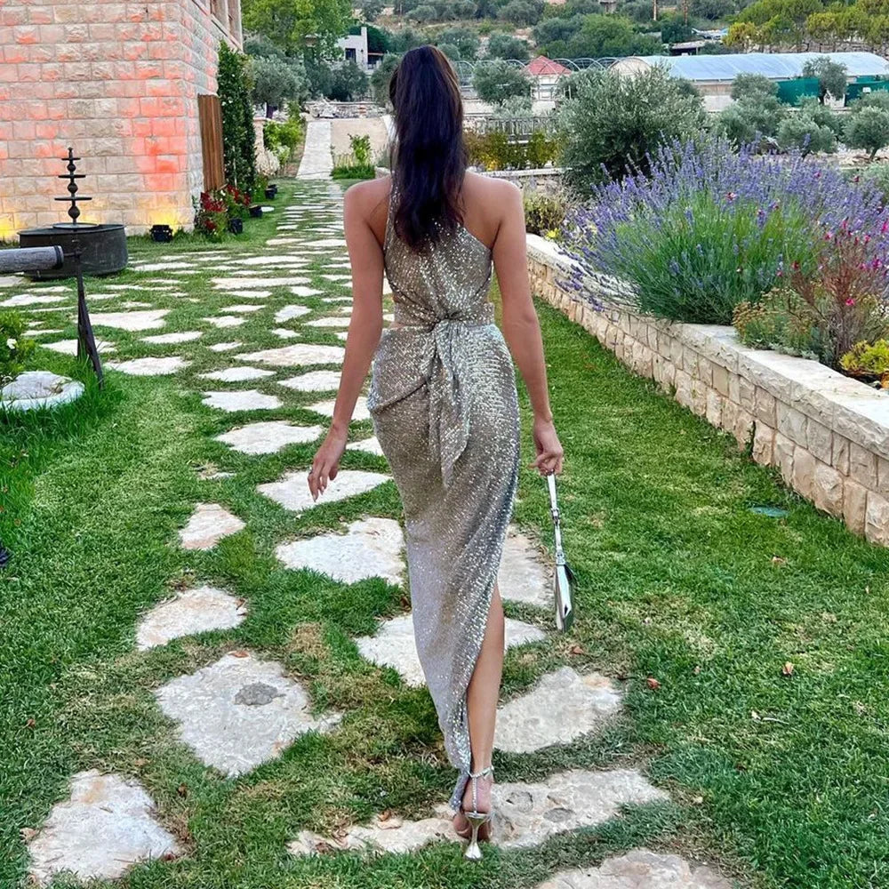 Glamourous Summer Party Dress cut out
