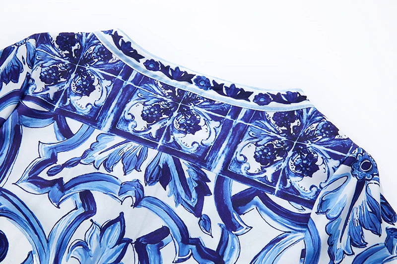 Blue white Porcelain Print