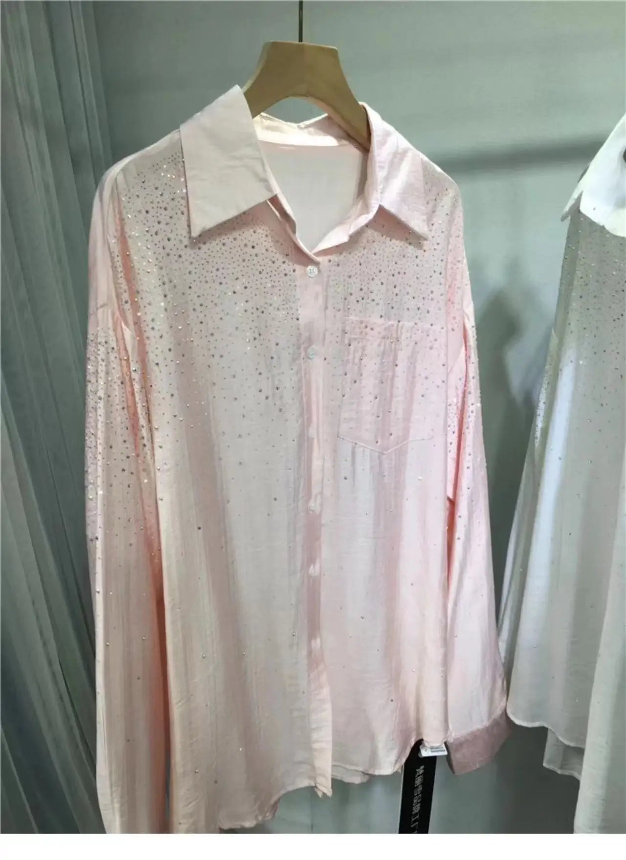 Luxury Sequined Party Chiffon shirt