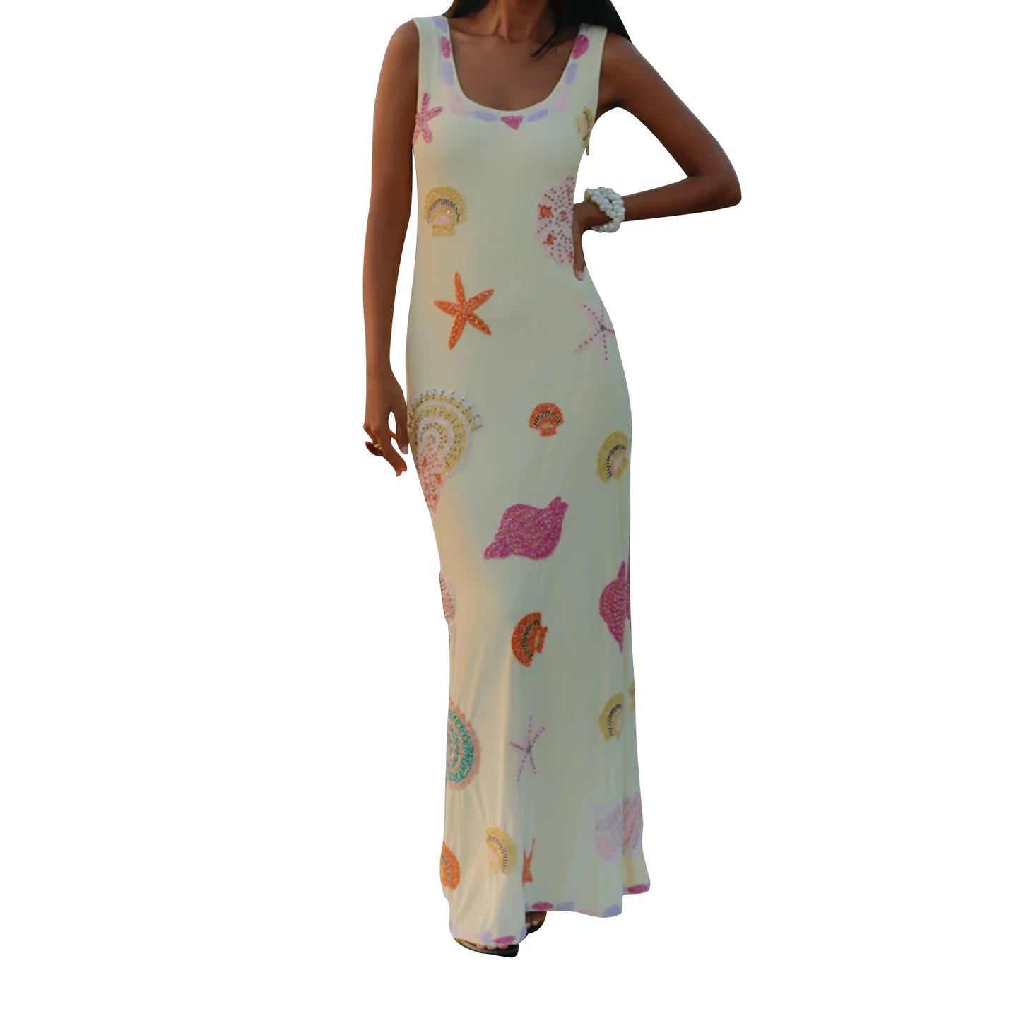 Seashell starfish pink butter yellow