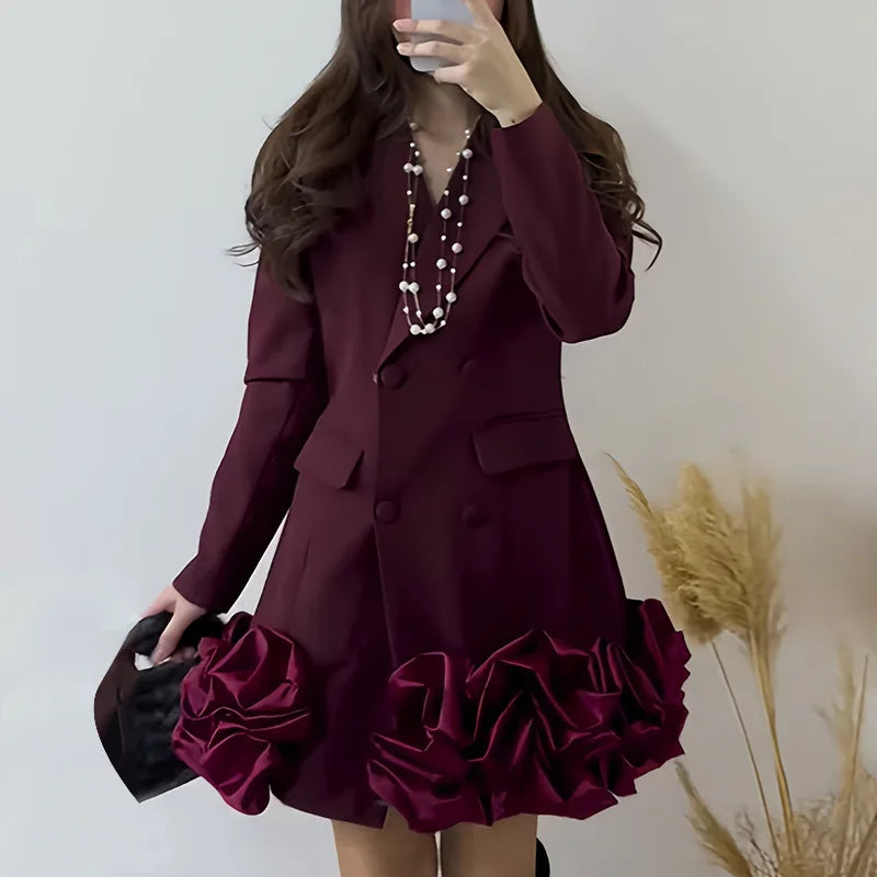 Blazerkleid 3D Blume