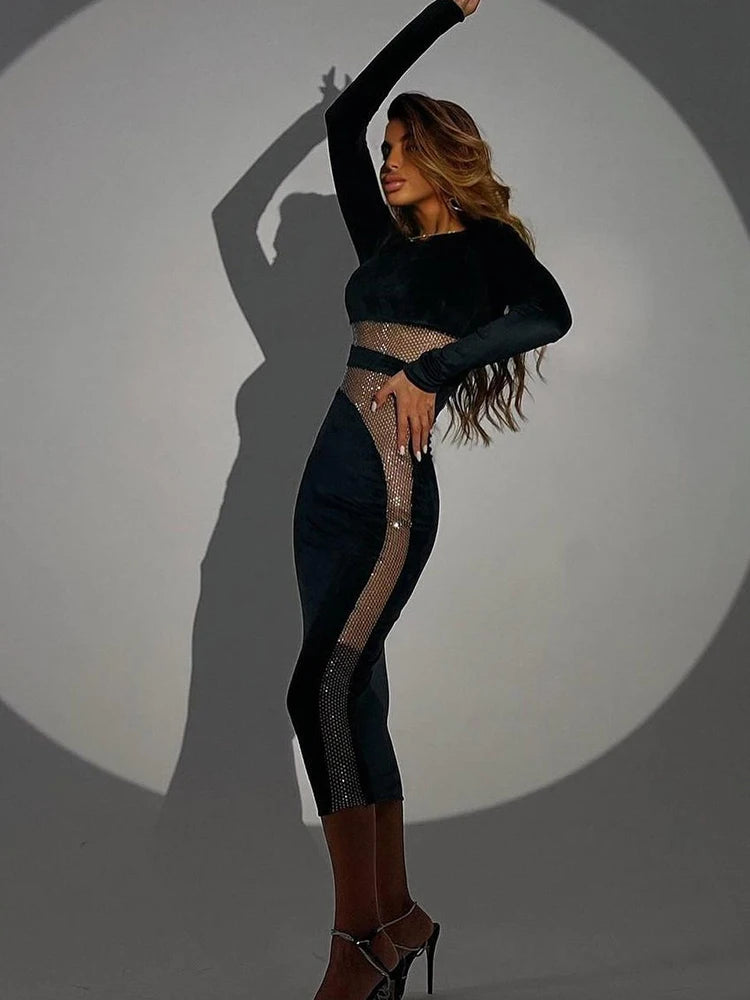 Sparkly Sheer Black