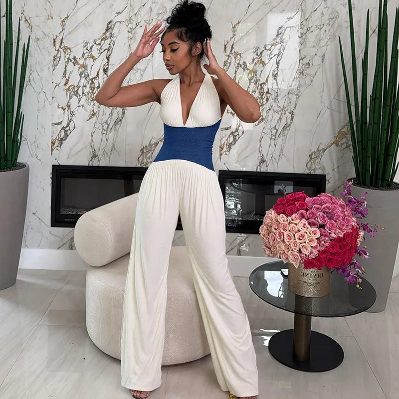 Halter neck Wide Leg Jumpsuit