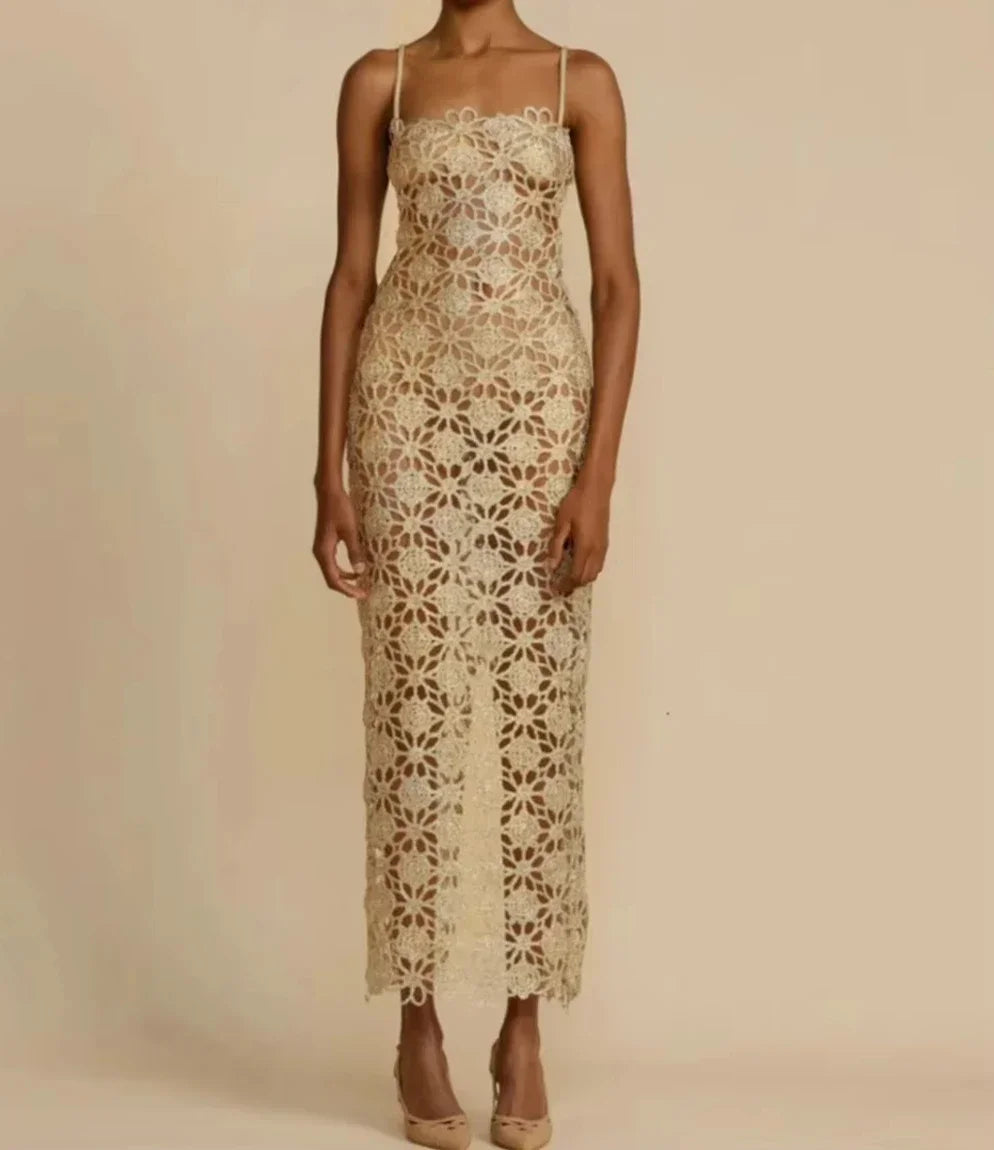 Golden sparkly Embroidered