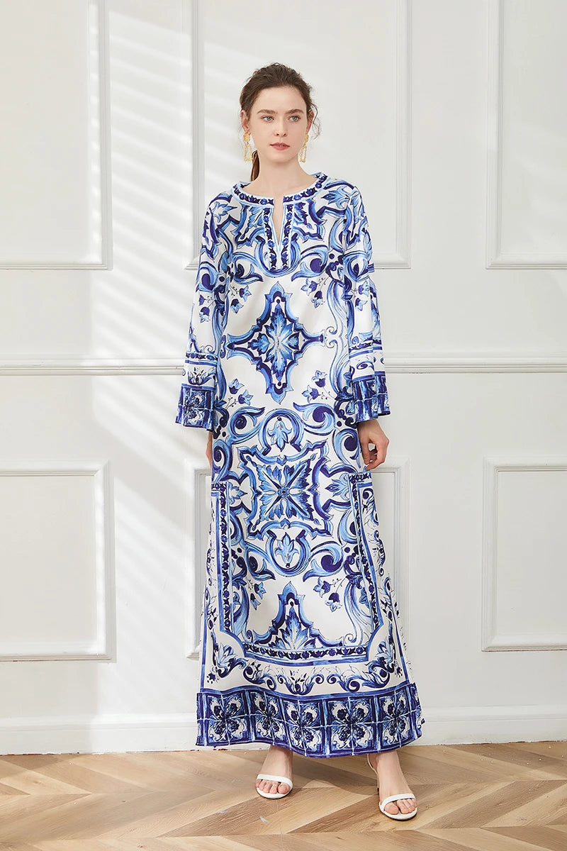 Blue white Porcelain Print