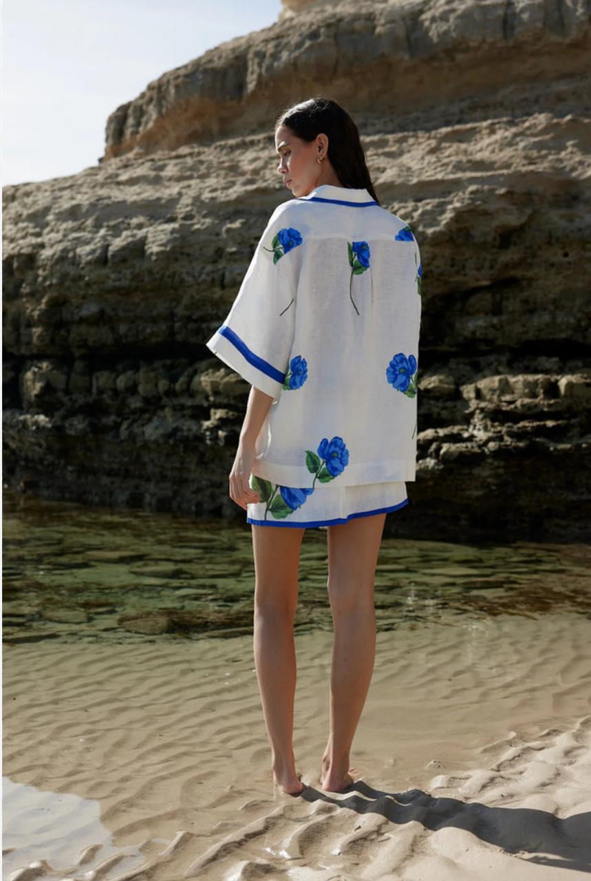 1 beautiful Linen skirt Set top brand