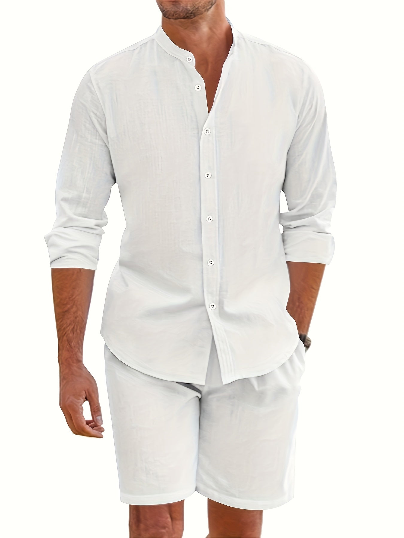 Cool Summer Men's Loose Casual Linen Breathable Set