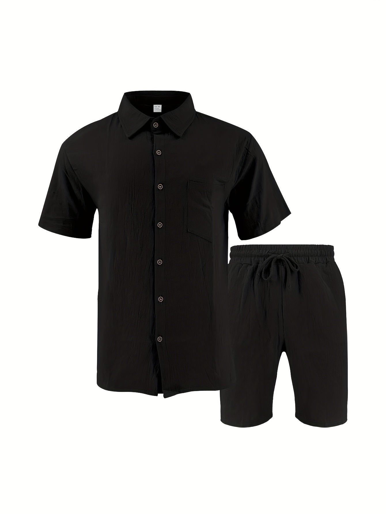 Summer Linen Shirt & Shorts Set Breathable