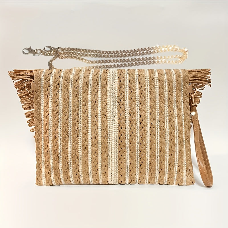 Straw Bag Beach Clutch