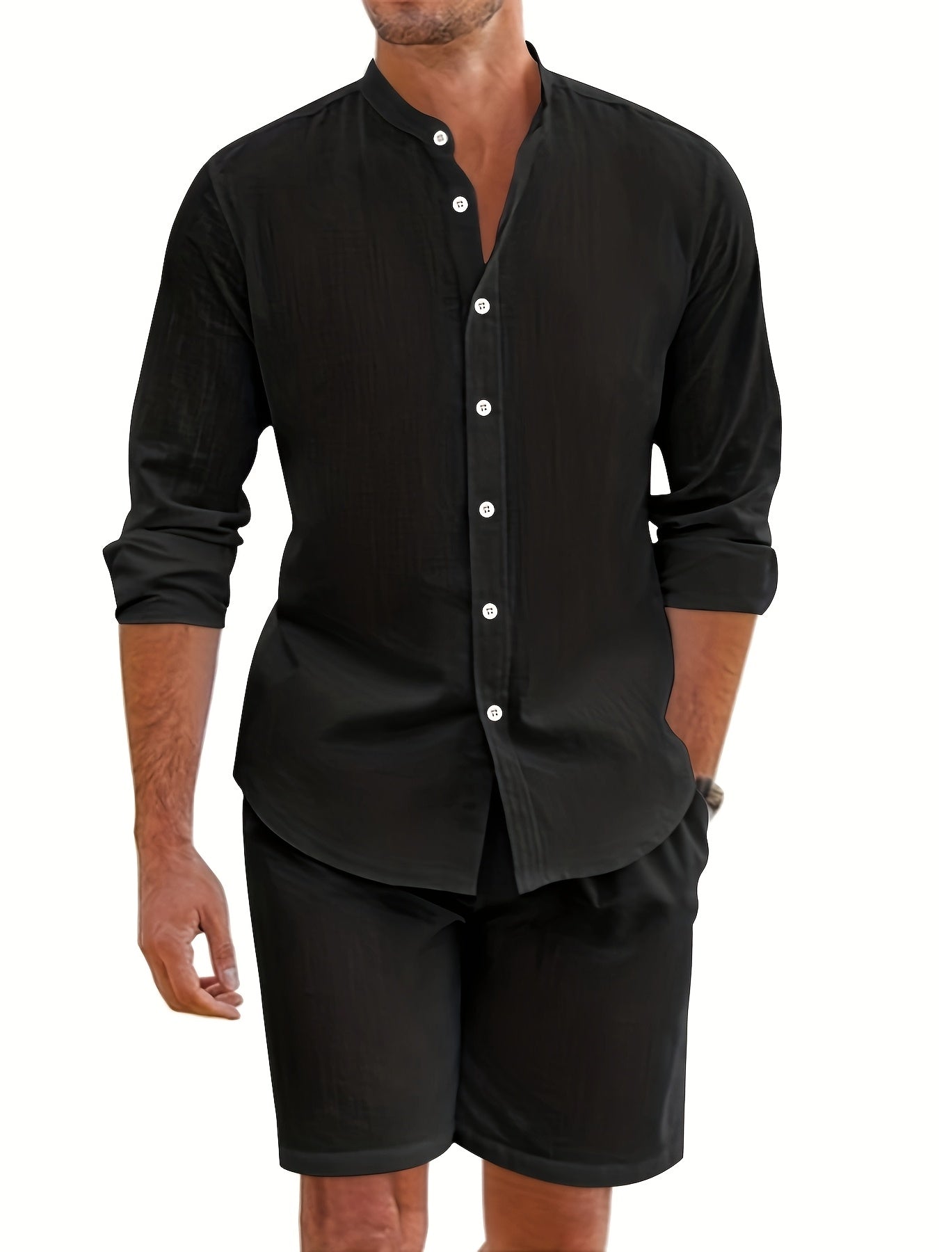 Cool Summer Men's Loose Casual Linen Breathable Set