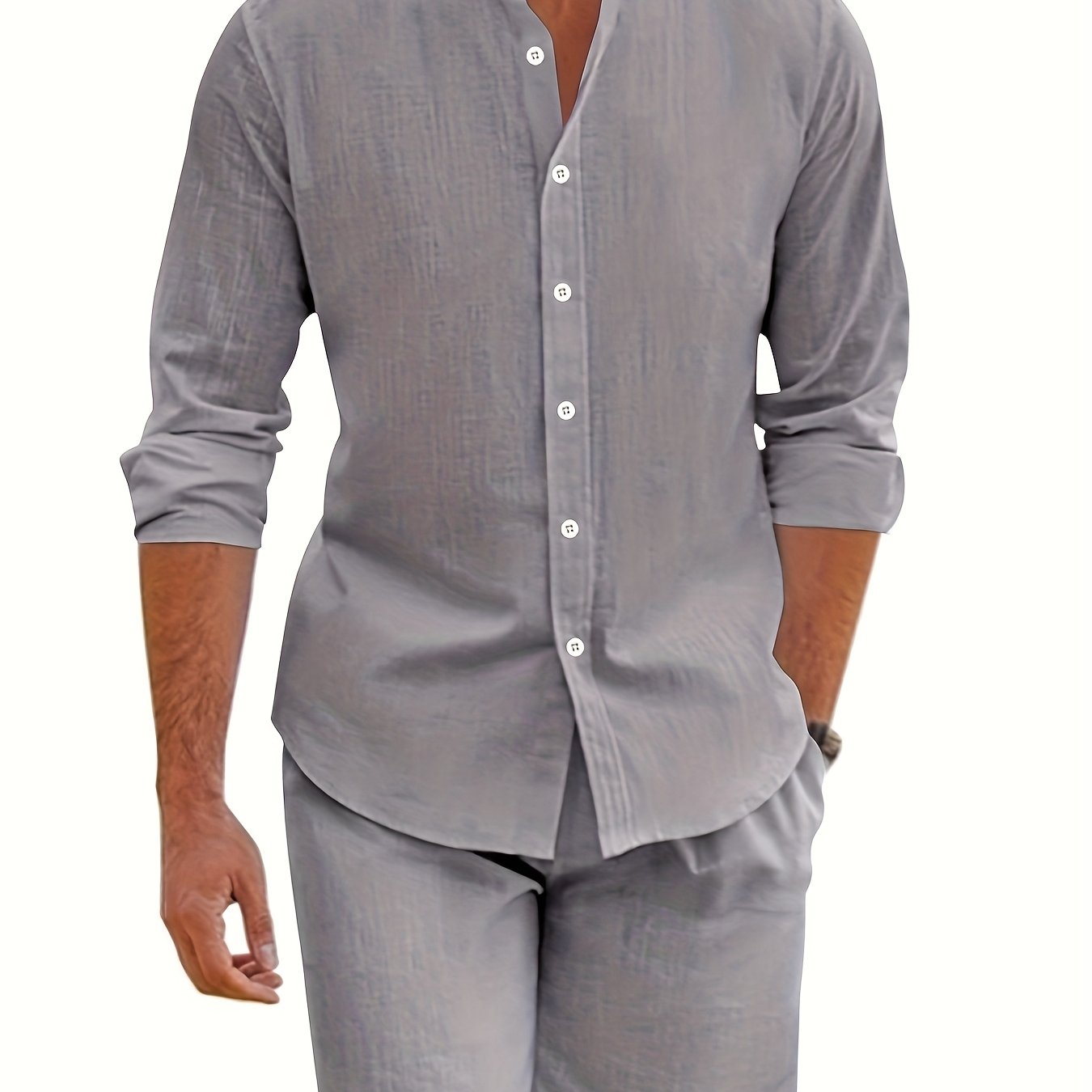 Cool Summer Men's Loose Casual Linen Breathable Set