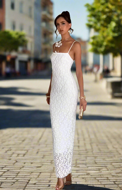 1 Lace White beach bar dress