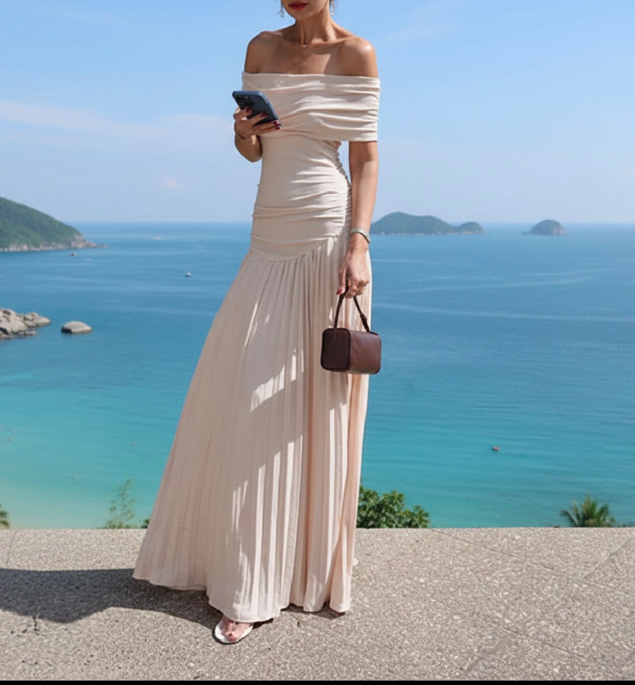 A line Offshoulder Dream dress - Shellss