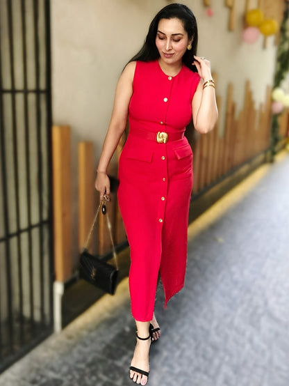 Elegant Waist Belt & Buttons