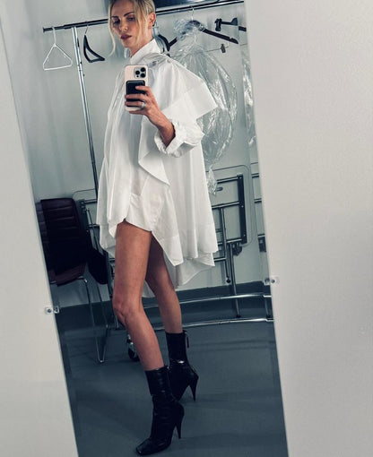 Celebrity Denim Zip dress