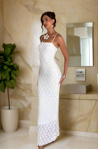 1 Lace White beach bar dress