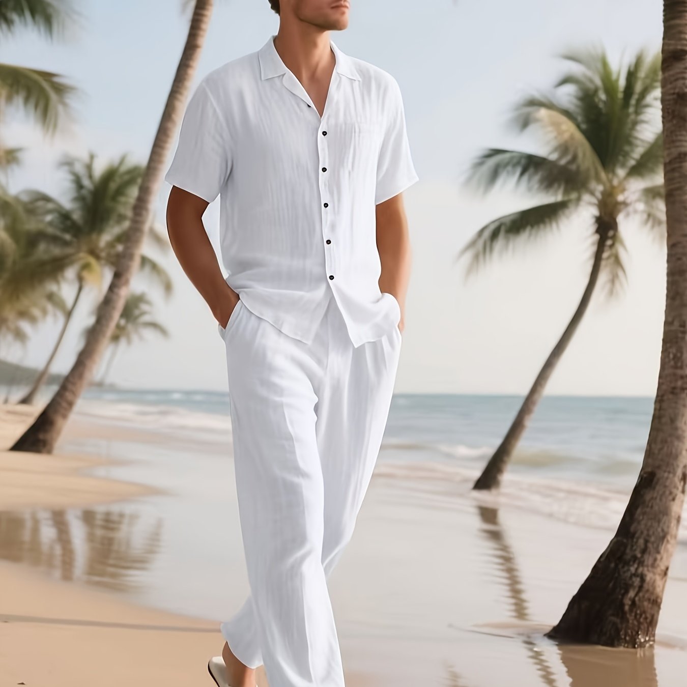 Loose Breathable Beach Set (Shirt & Trouser)