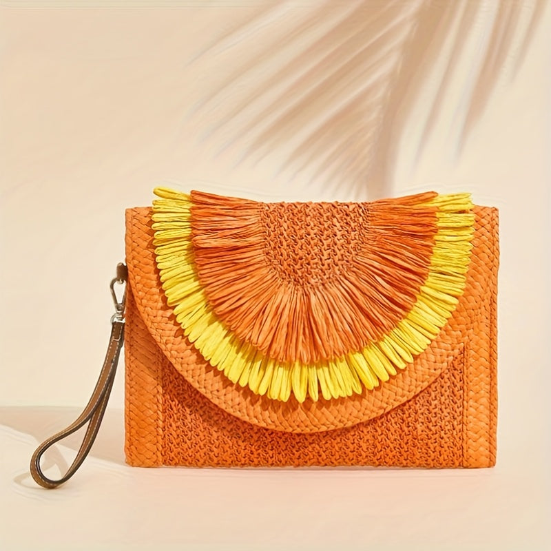 Bohemian Straw Woven Clutch