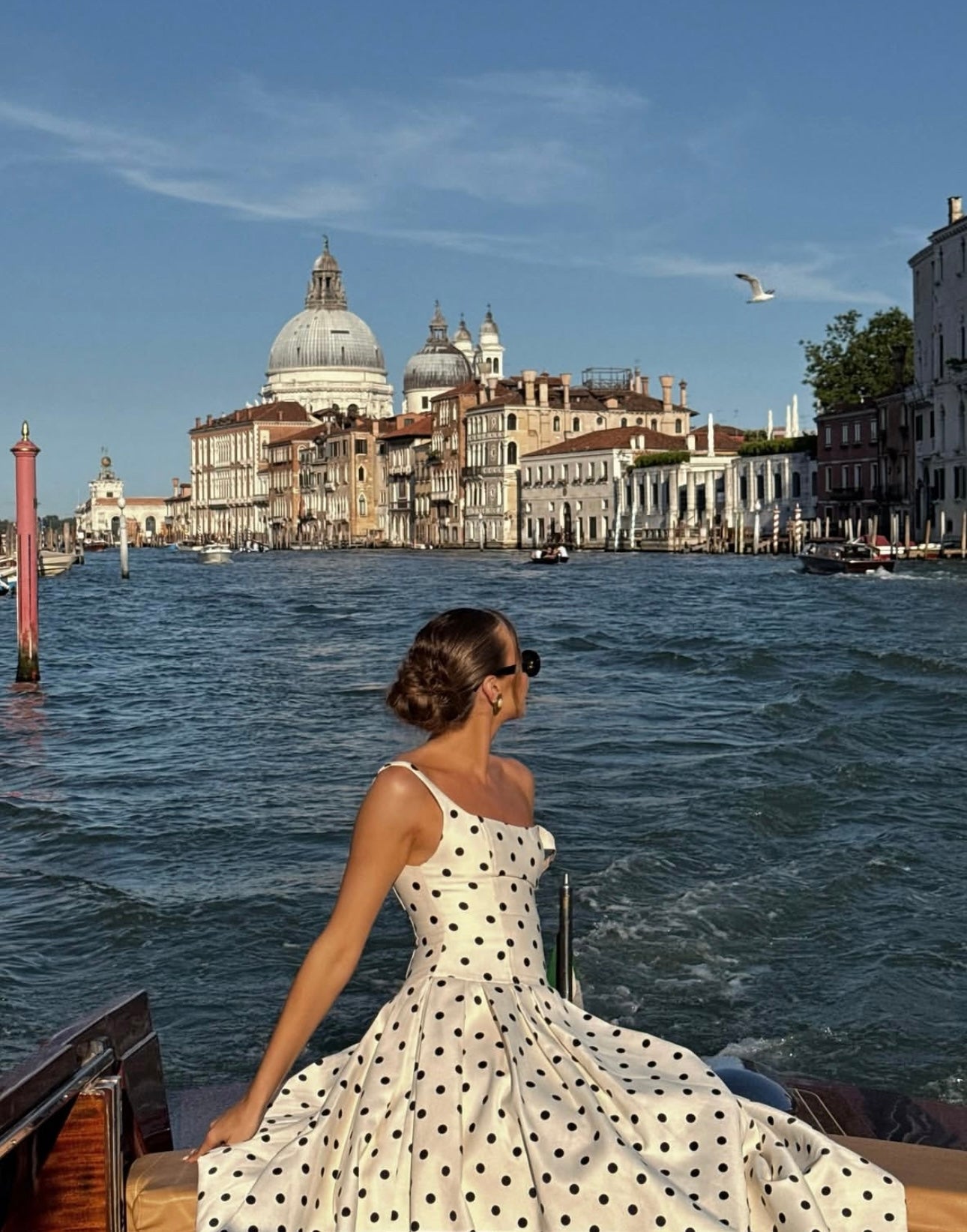 1 long Polka Dots Midi & Long Vacation dress