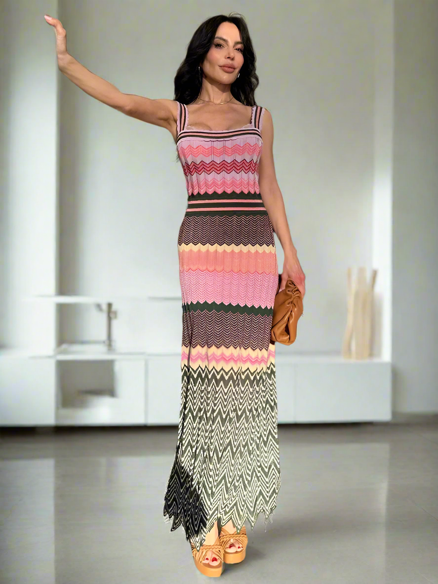 Striped Knitted Dress