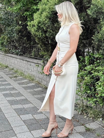 Elegant Waist Belt & Buttons