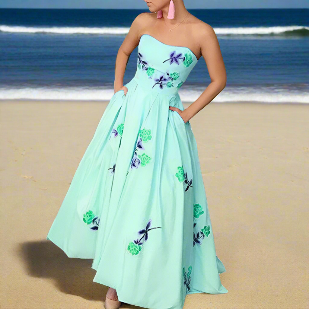 Strapless Long Party Dresses clio