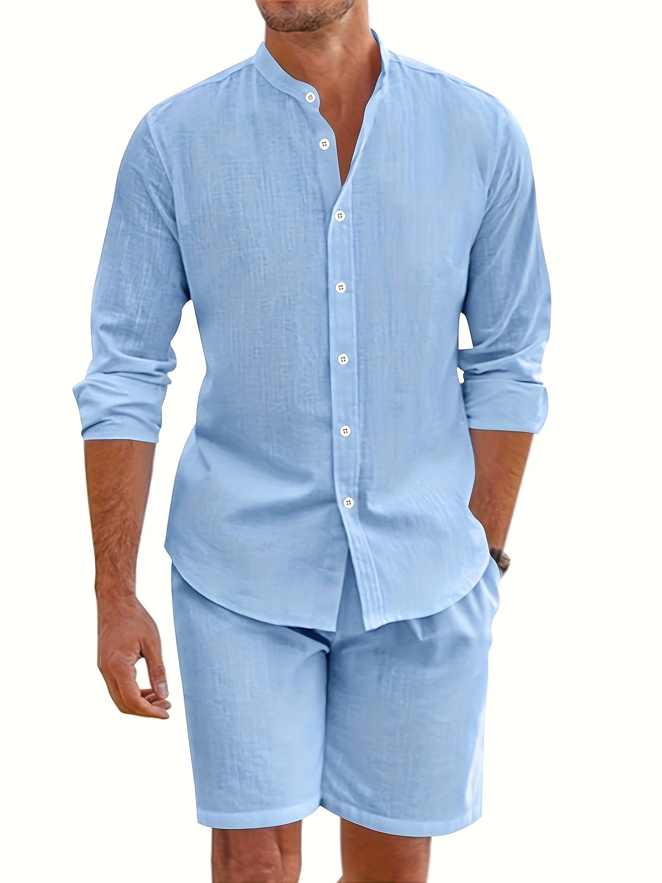 Cool Summer Men's Loose Casual Linen Breathable Set