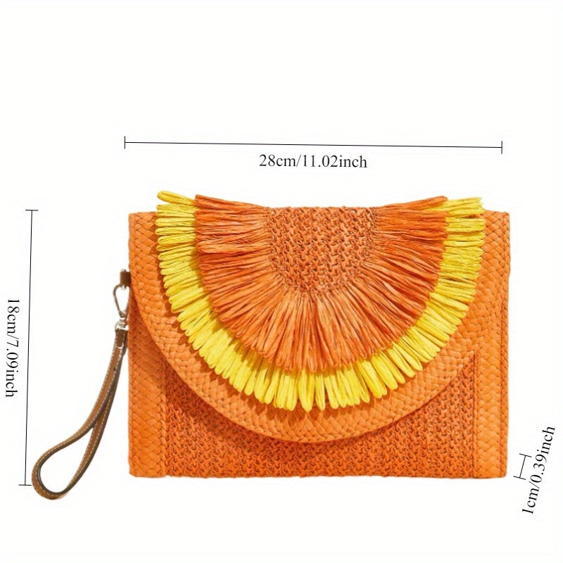 Bohemian Straw Woven Clutch
