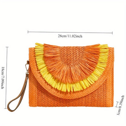Bohemian Straw Woven Clutch
