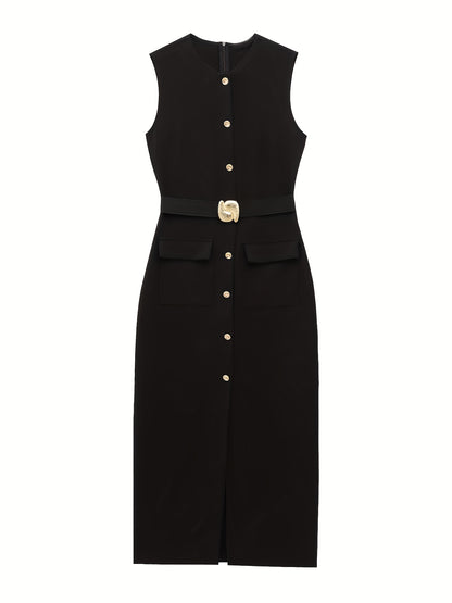 Elegant Waist Belt & Buttons
