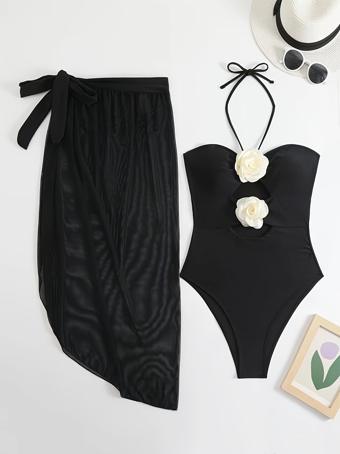 Bikini Set with 3D Flower