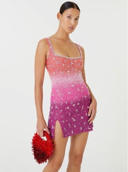 Embellished pink Square clio Mini - Shellss