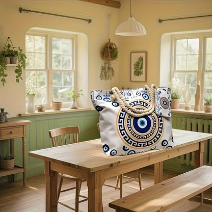2pcs Set Evil's Eye Beach Bag & small pouch